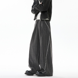 2026春季新品条纹复古风宽松阔腿拖地裤CK26108-特P48，男装休闲裤，电商A107