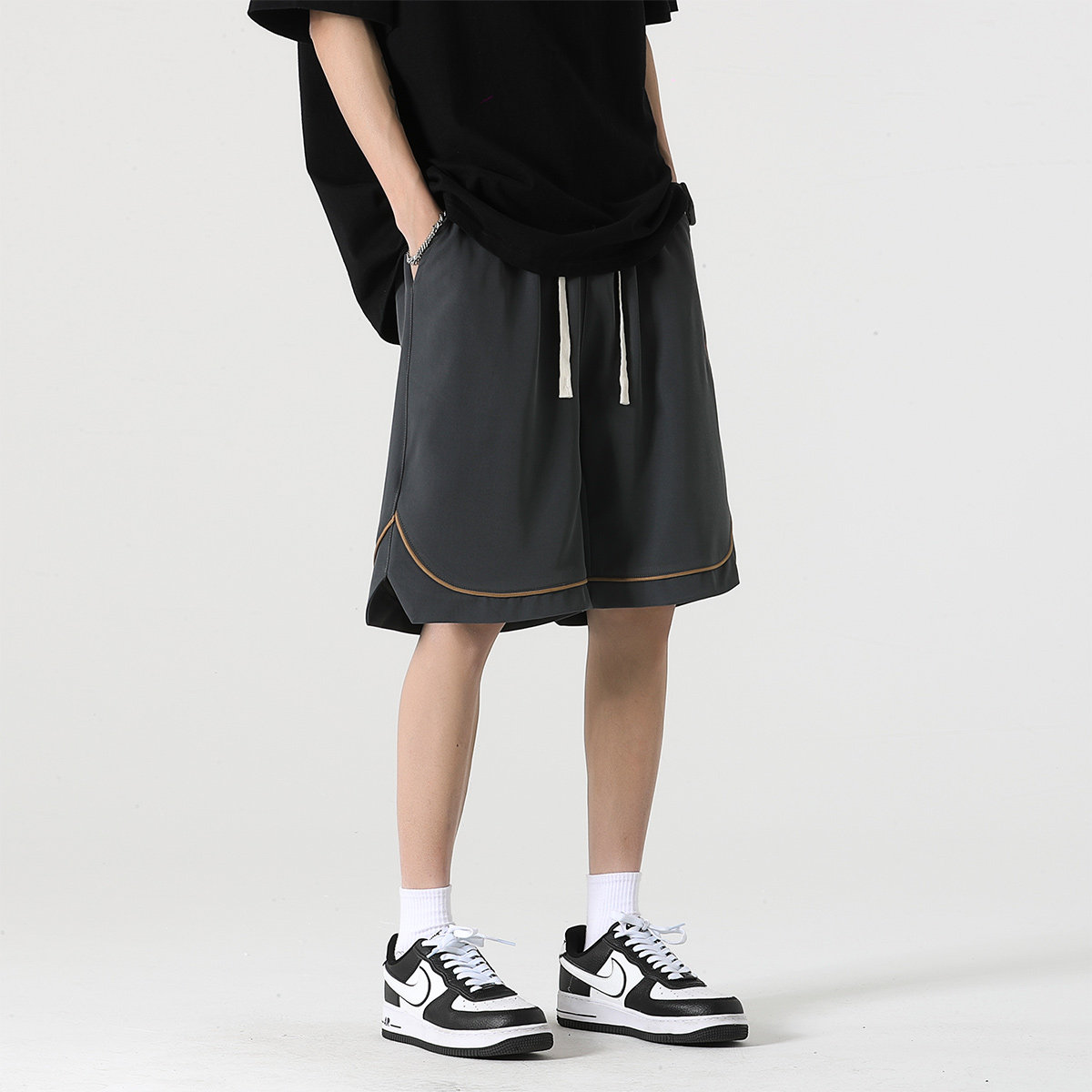 直播品质A107-K23803-特P30短裤冰丝成分：聚酯纤维,男装牛仔裤,电商A107