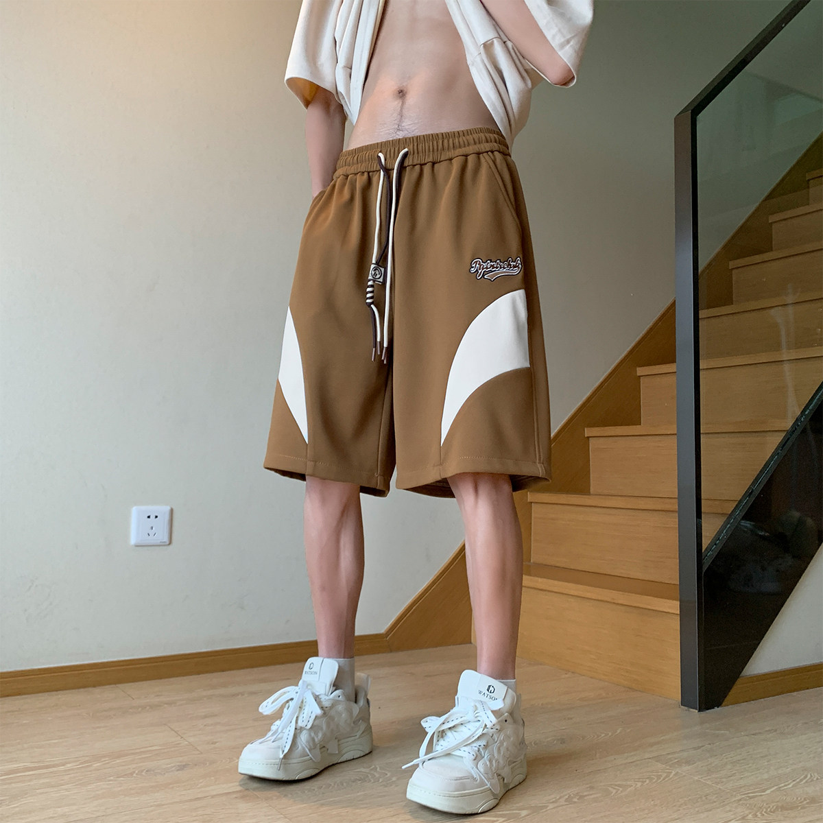 抖音品质A107-K23835-特P30菠萝格:93%聚酯纤维7%氨纶短裤,男装牛仔裤,电商A107