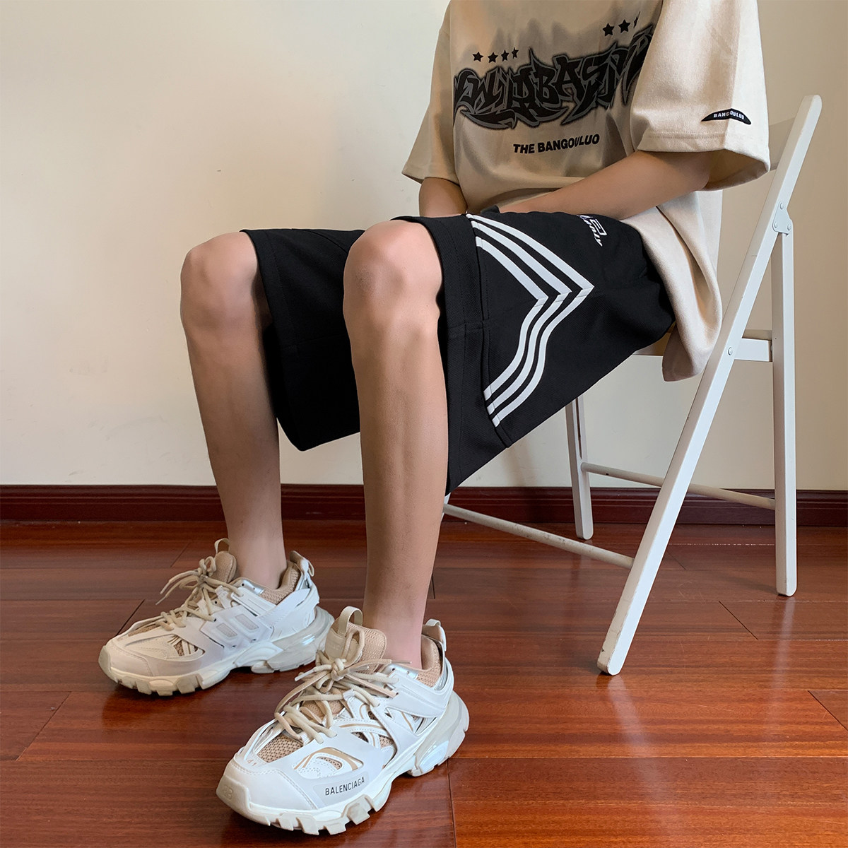抖音品质A107-K23832-特P33菠萝格:93%聚酯纤维7%氨纶短裤,男装牛仔裤,电商A107