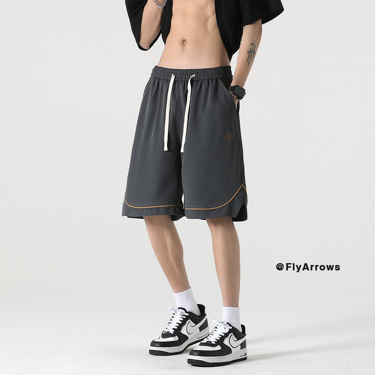 直播品质A107-K23803-特P30短裤冰丝成分：聚酯纤维,男装牛仔裤,电商A107