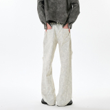 抖音大2025春季新品扎染褶皱美式百搭长裤CK26101-特P40，男装休闲裤，电商A107