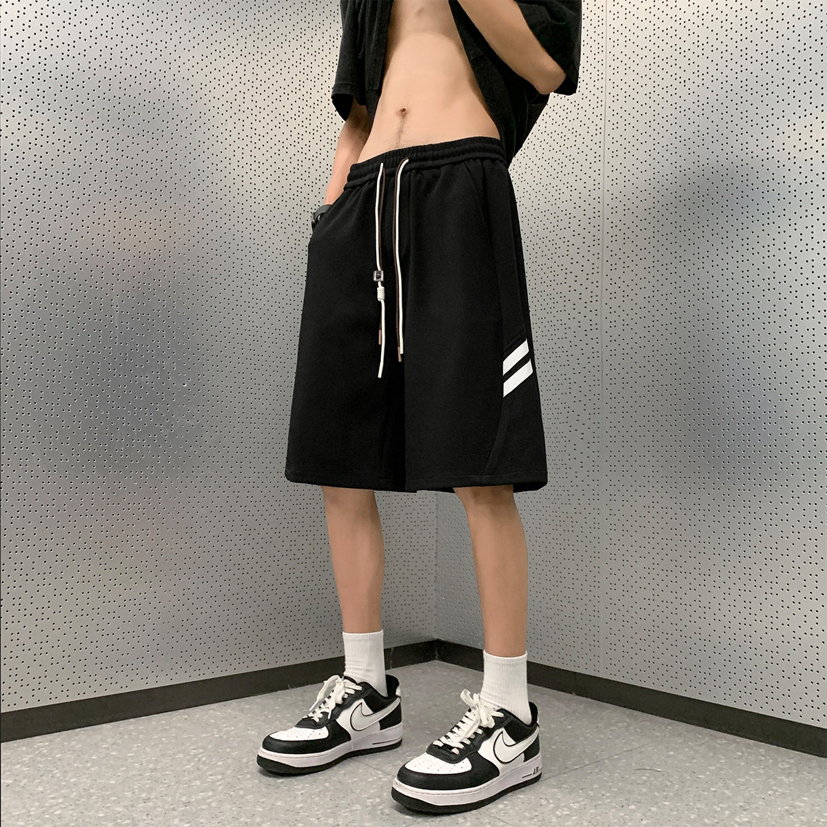 A107-K23852-特P32菠萝格成分:93%聚酯纤维7%氨纶短裤,男装牛仔裤,电商A107