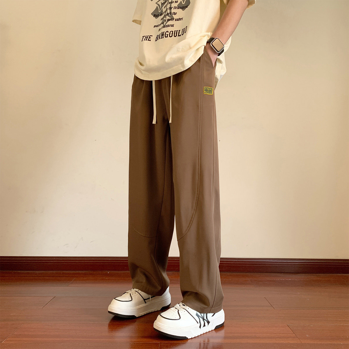 直播品质A107-K23301-P55控68冰丝成分：聚酯纤维,男装休闲裤,电商A107