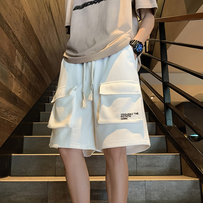 美式华夫格短裤男2024夏季新款大码百搭五分裤A107-DK6021-特P32,男装牛仔裤,电商A107