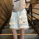 美式华夫格短裤男2024夏季新款大码百搭五分裤A107-DK6021-特P32，男装牛仔裤，电商A107