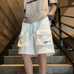 美式华夫格短裤男2024夏季新款大码百搭五分裤 A107-DK6021-特P32图片
