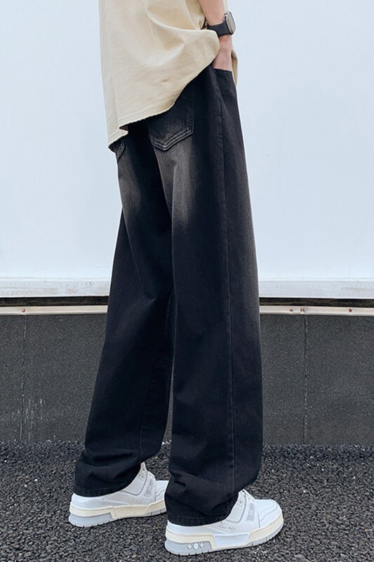 美式高街牛仔裤男女秋冬水洗宽松修身直筒长裤A107-H807-特P30,男装牛仔裤,电商A107