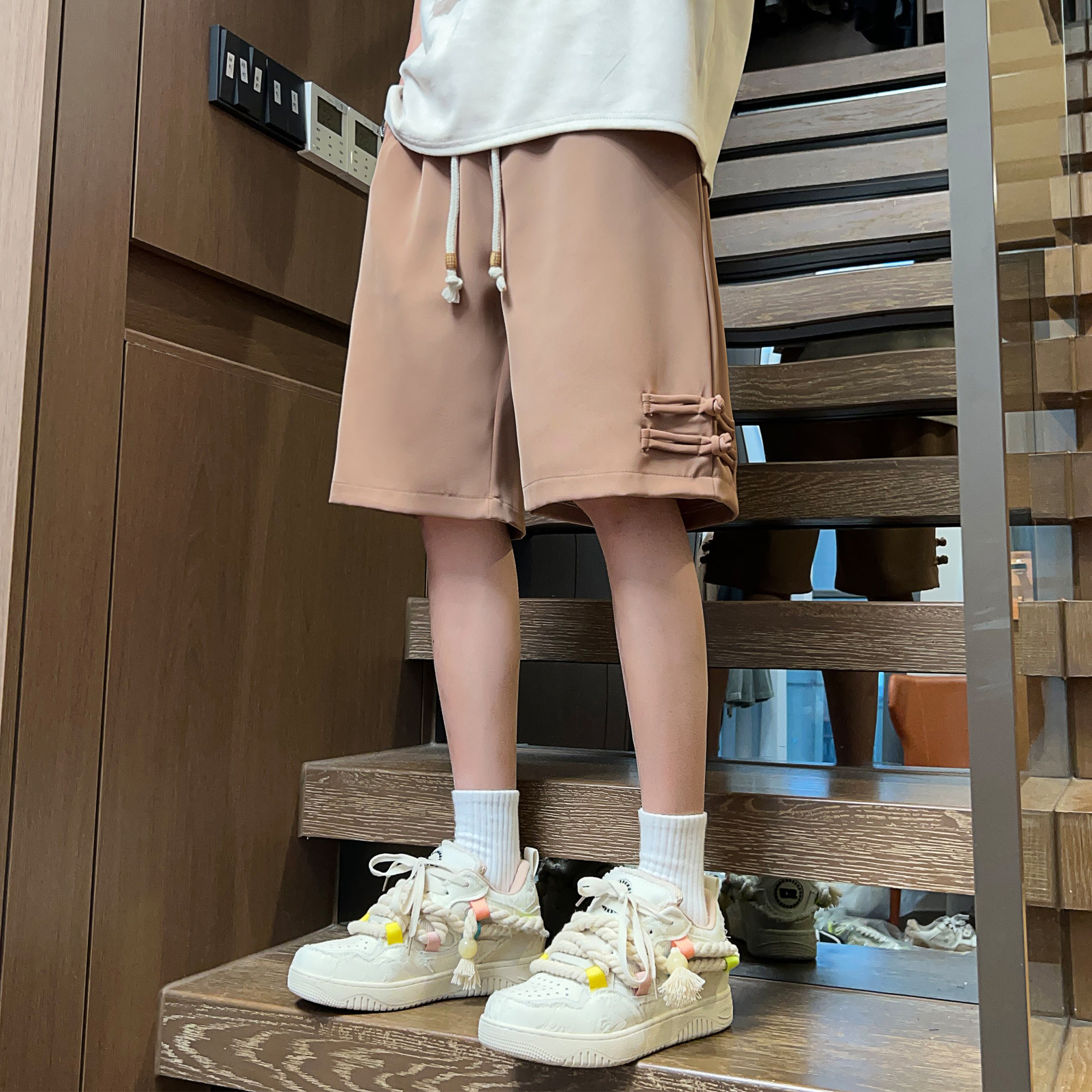 2024新品冰丝透气舒适短裤男士百搭潮牌五分裤A107-DK6026-特P35,男装牛仔裤,电商A107