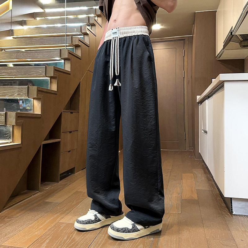 得物品质2025夏季潮流百搭冰丝透气长裤A107-CK2591-特P30,男装休闲裤,电商A107