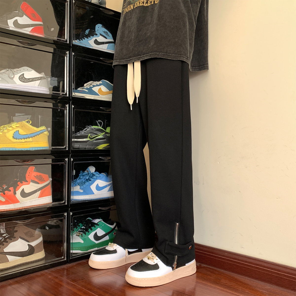 抖音直播品质A107-K2316-特P42休闲美式潮牌卫裤男,男装休闲裤,电商A107