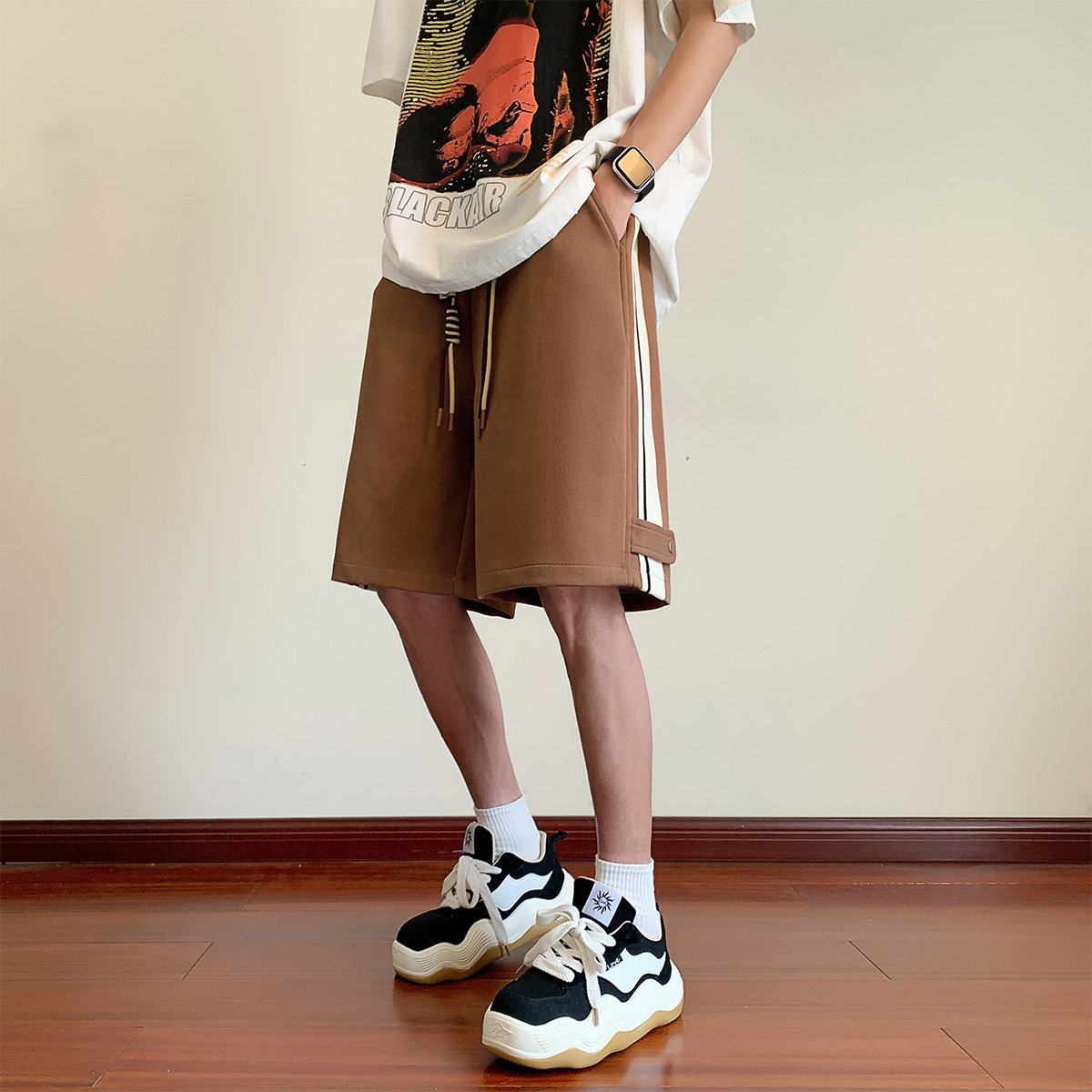 短裤抖音品质A107-K23816-特P35华棉成分：60%棉40%聚酯纤维,男装牛仔裤,电商A107