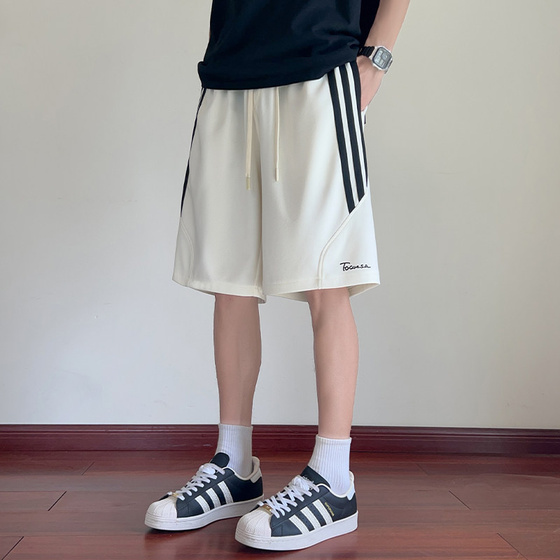 抖音品质 A107-DK3931-特P22 夏季休闲百搭透气三条纹清凉短裤图片