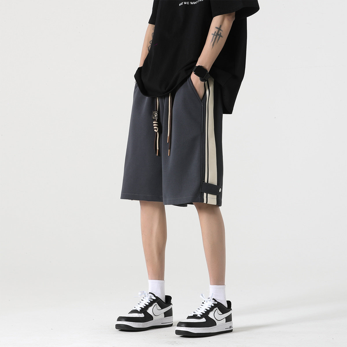 短裤抖音品质A107-K23816-特P35华棉成分：60%棉40%聚酯纤维,男装牛仔裤,电商A107
