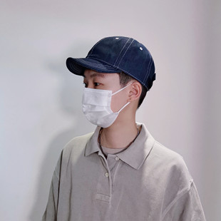 短檐帽子DONGDARK日系咔叽纯色鸭舌帽男女山系露营原色牛仔棒球帽