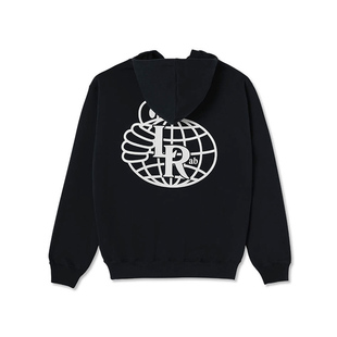Last Resort AB 圆领地球印花宽松帽衫 秋冬男女长袖卫衣连帽衫