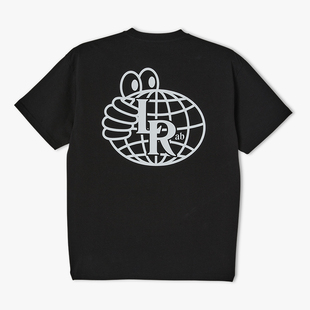 LastResortAB短袖T 2023夏季潮牌创意地球印花T圆领纯棉短袖T恤