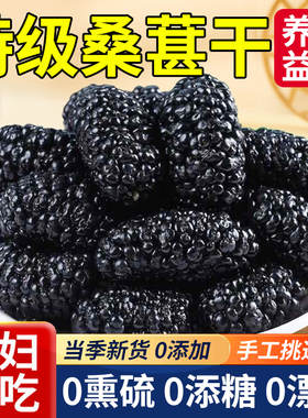 新疆桑葚干黑桑椹特级官方旗舰店正宗泡水优质泡酒专用优质免洗果