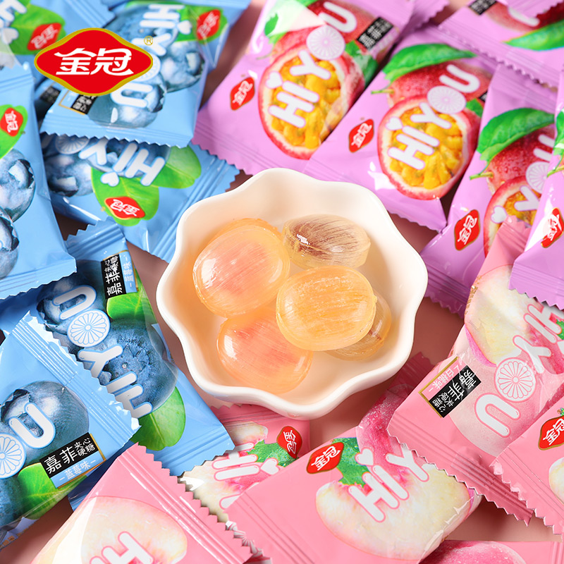 金冠夹心硬糖水果糖散装
