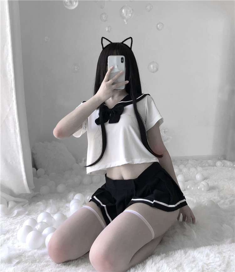 做你的猫：做你的坏学生 性感JK制服诱惑日系cos水手服超短百褶裙