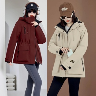 2025款女装户外脱卸款羽绒服九成品范H-20半成品衣壳翻新定制加工