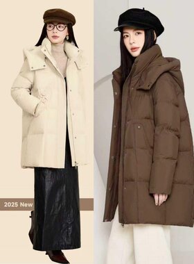 新款女休闲宽松款羽绒服九成品女款半成品定制翻新加厚加工A2616