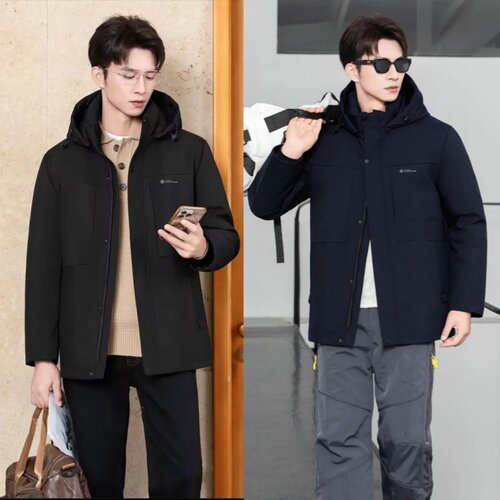 2026新款男装活面脱卸款羽绒服半九成品衣皮壳翻新定制加工YM7701