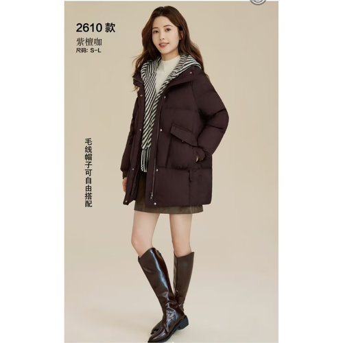 2026新款女士休闲款羽绒服九成品半成品皮定制翻新加厚加工HZ2610