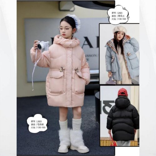 2025款童装女童款羽绒服九成品K293童半成品衣皮翻新冲绒定制加工