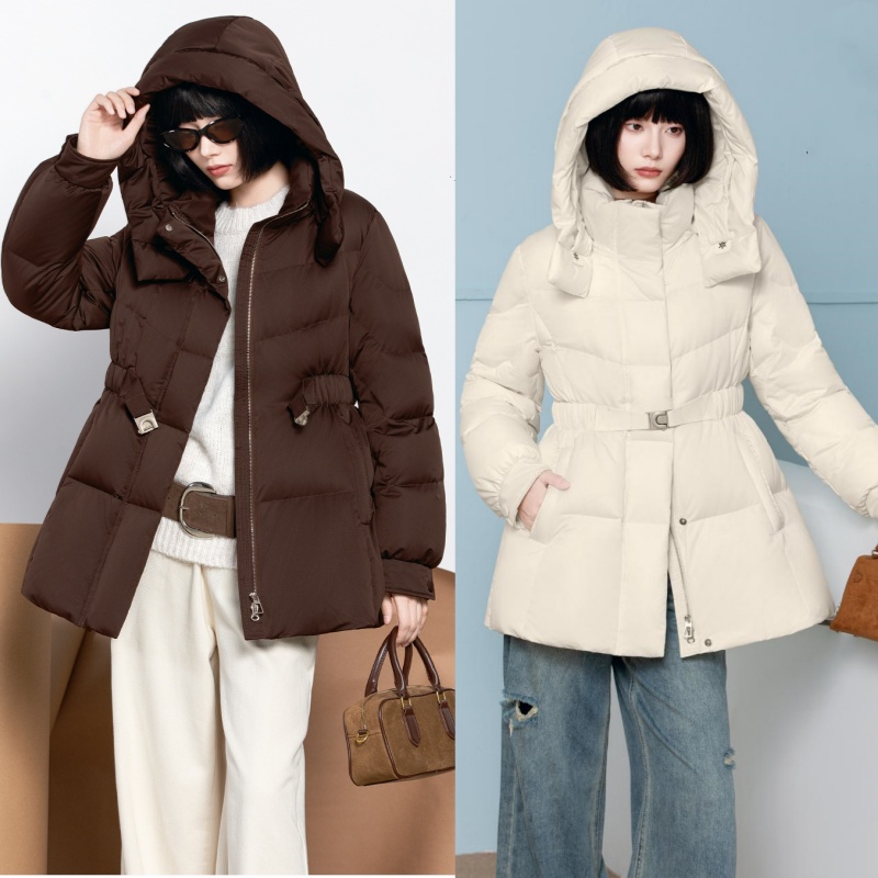 2025款女休闲宽松短款羽绒服九成品F752李半成品定制翻新加厚加工