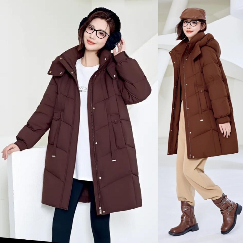 2025新款女休闲宽松款羽绒服九成品H9半成品汤定制翻新加厚加工