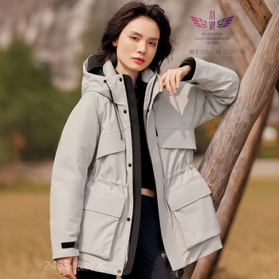 2024新款羽绒服女半九成品2455内胆可脱卸款派克冲锋衣壳翻新加工
