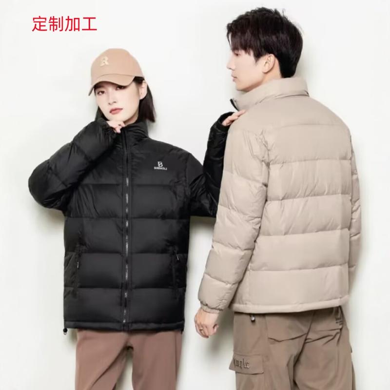 2025新款男女同款情侣装短装羽绒服九成品半成品5116翻新定制加工