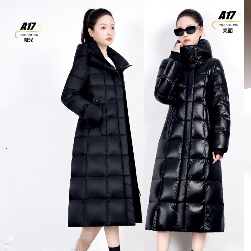 2026款女休闲修身长款羽绒服九成品博A17半成品定制翻新加厚加工