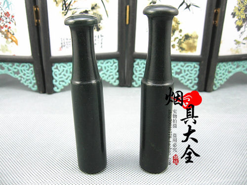 天然和田青玉玉石烟嘴 老式旱烟袋 玉石烟哨 烟枪烟杆烟锅烟斗袋 - 封面