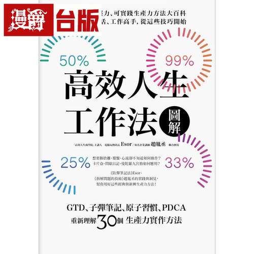 漫爵高效人生工作法图解：GTD、子弹笔记、原子习惯、PDCA，重新