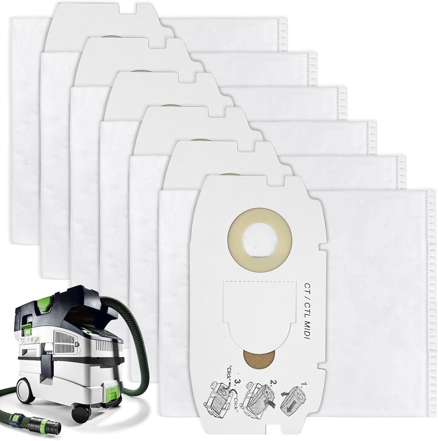 适配FeStool 费斯托midi 498411 家用吸尘器配件无纺布集尘袋批发图片