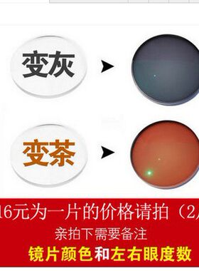 树脂非球面可配成品茶色平光镜