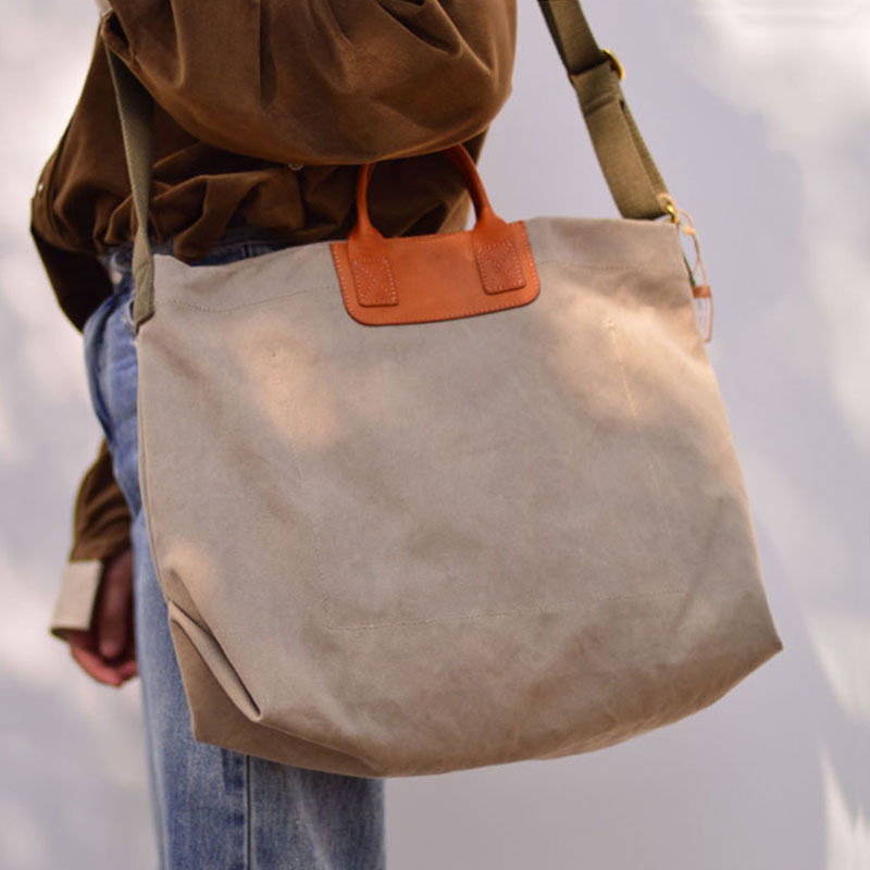 手提大包包女新款春季百搭女款大容量帆布包通勤单肩包托特包