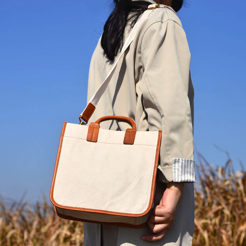 小众文艺斜挎帆布包女复古手提包森系百搭休闲日系单肩包