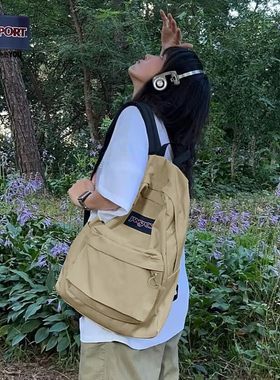 【好物体验专享】 Jansport旗舰店24年新款奶咖学生双肩书包7R5