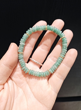 6m东陵玉药片珠单圈手串手链