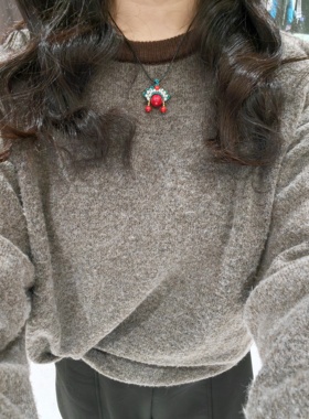 28m纯手编京剧脸谱配高含量朱砂水飞沙吊坠配925银扣头皮绳项链