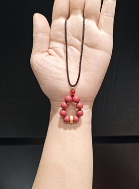 29m非遗合香珠桃之夭夭吊坠项链毛衣链