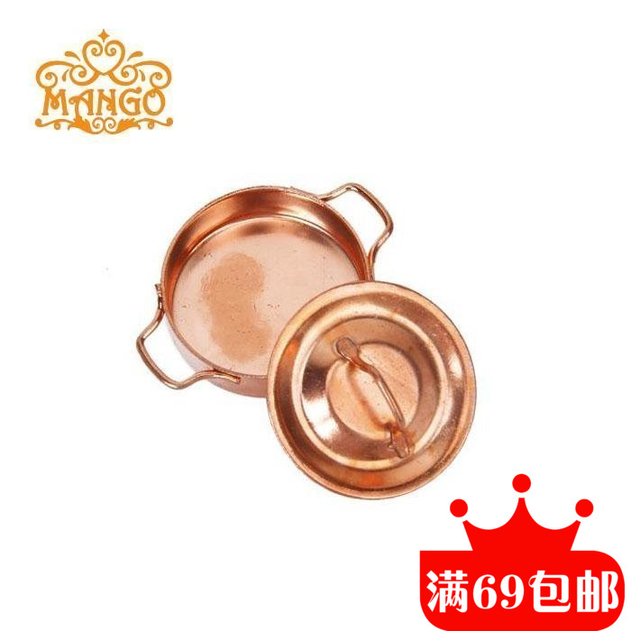 1:12迷你DOLLHOUSE娃娃屋厨房场景模型配件 铜质汤锅双耳圆锅精致|msdalam kategori Toy/bayi/teka-teki/blok bangunan/model, model statik, rumah/Tabir kehidupan - dari Buy2taobao.com untuk memberikan perkhidmatan ejen Taobao profesional membeli