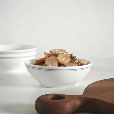 诺裔家 欧式器 荷兰航空瓷KLM圆形汤碗可叠罗收纳高白瓷米饭小碗