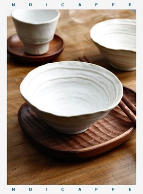 诺裔家 日式器 枯山水侘寂质朴风格陶瓷日用食器和风不规则形小碗