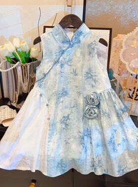 HHkids汉服女童连衣裙新中式唐装儿童裙子2025新款夏季童装BQZ371