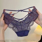 女 内裤 惟尼诗性感蕾丝火辣勾人新款 透明高级无痕镂空纯欲三角裤