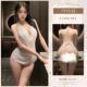 惟尼诗夜店女士系带文胸套装 内衣性感纯欲透视诱惑免脱睡衣开档